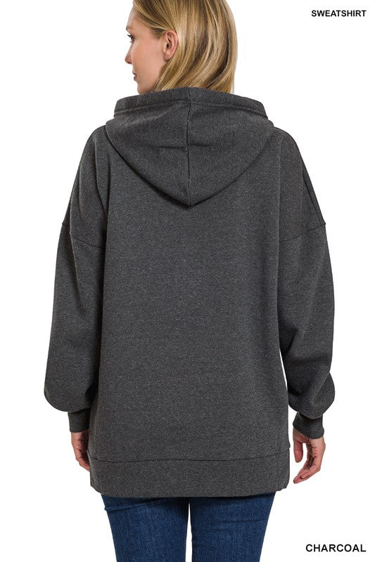 Oversized Longline Hoodie Sweatshirt