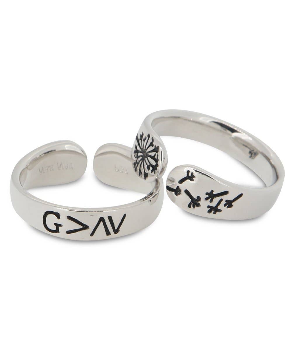 Sterling Silver Ring God is Greater