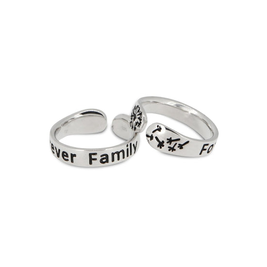 Sterling Silver Ring Forever Family